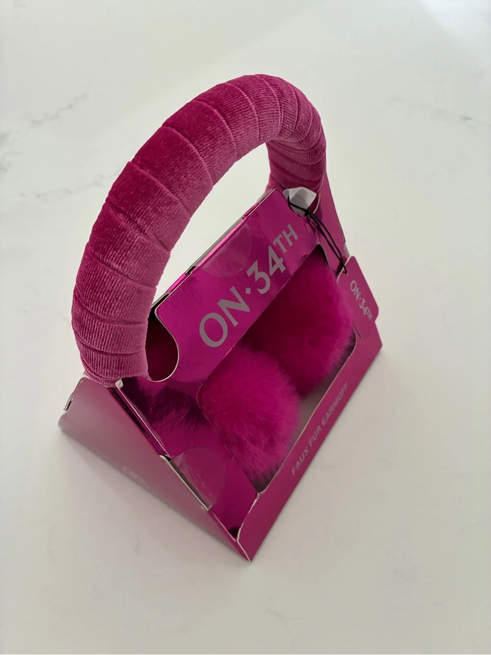 ON·34TH Faux Fur Earmuffs - Hot Pink